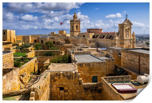 Citadel in Gozo, Malta Print by Artur Bogacki