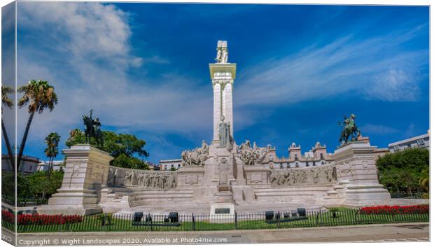 Monument to the First Spanish Constitution of 1812 Canvas Print by Wight Landscapes