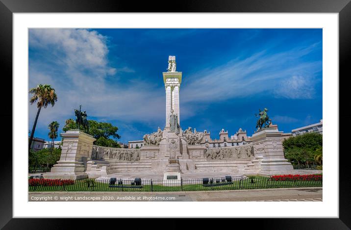 Monument to the First Spanish Constitution of 1812 Framed Mounted Print by Wight Landscapes