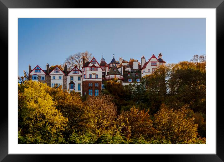 Edinburgh Old Town from Princes Gardens Framed Mounted Print by Danilo Cattani
