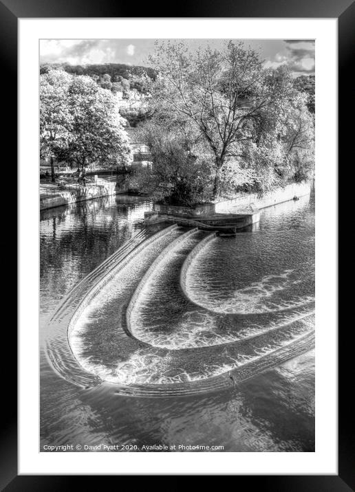 Pulteney Weir Bath Framed Mounted Print by David Pyatt