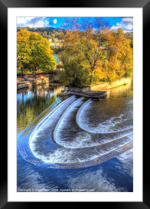 Pulteney Weir River Avon Framed Mounted Print by David Pyatt