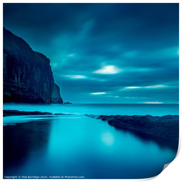 Dark Pool at Dancing Ledge Print by Max Burridge