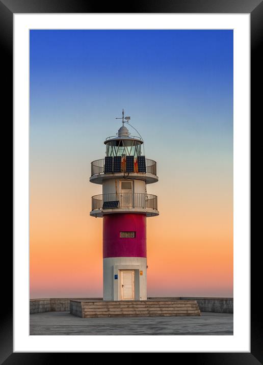 Faro de Cabo Ortegal Sunrise Framed Mounted Print by DiFigiano Photography