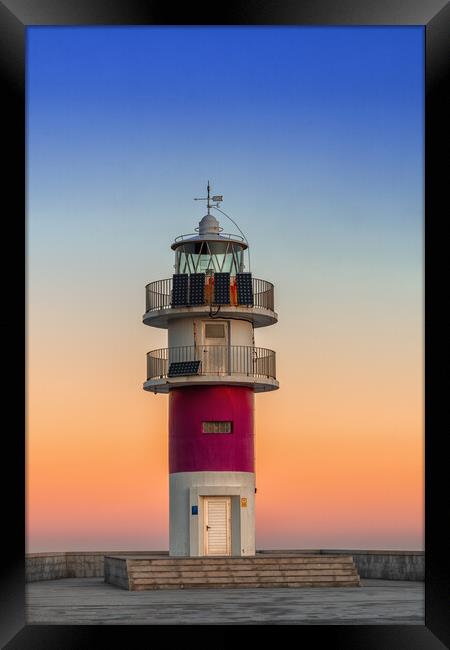 Faro de Cabo Ortegal Sunrise Framed Print by DiFigiano Photography