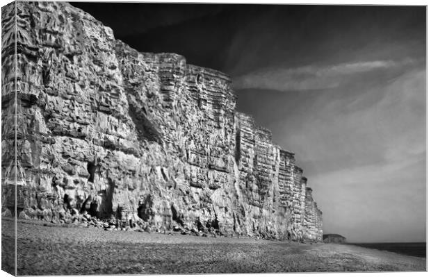 East Cliff,West Bay  Canvas Print by Darren Galpin
