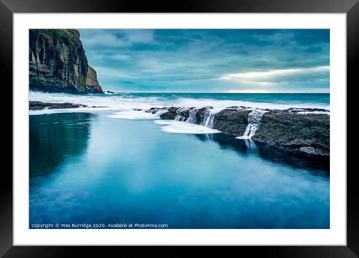 The Sea Fills the Pool at Dancing Ledge Framed Mounted Print by Max Burridge