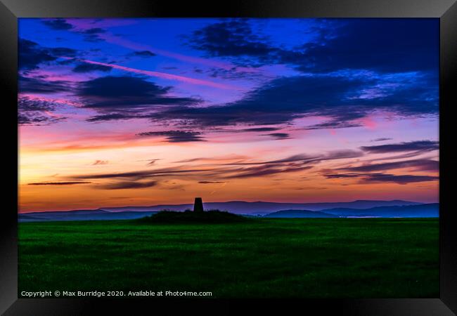 Brecon Beacons Colourful Sunrise Framed Print by Max Burridge