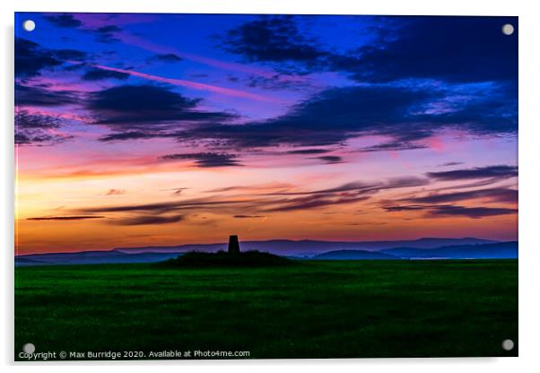 Brecon Beacons Colourful Sunrise Acrylic by Max Burridge