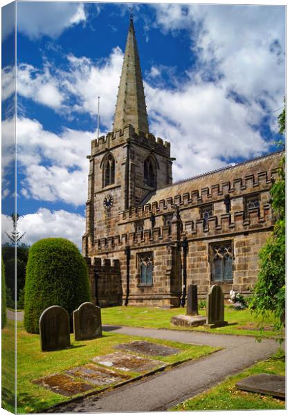 St Michael and All Angels Church, Hathersage Canvas Print by Darren Galpin