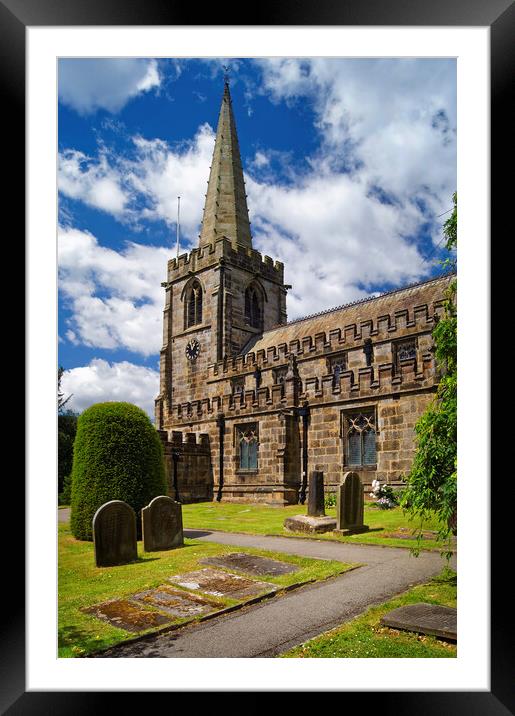 St Michael and All Angels Church, Hathersage Framed Mounted Print by Darren Galpin