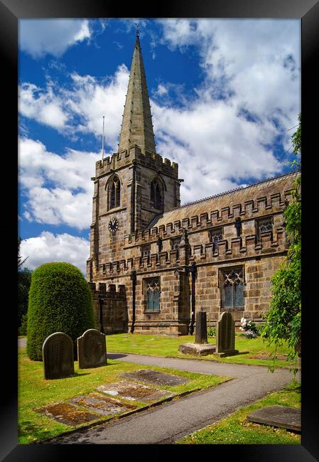 St Michael and All Angels Church, Hathersage Framed Print by Darren Galpin