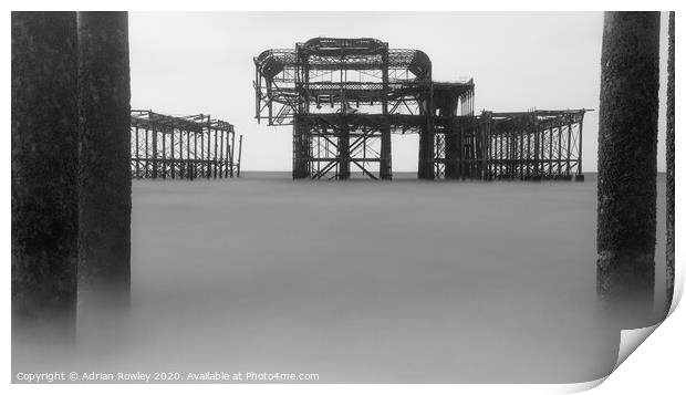 West Pier, Brighton Print by Adrian Rowley