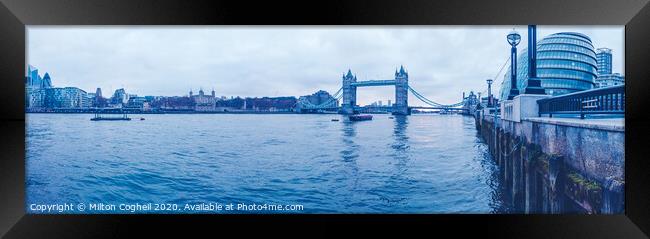 River Thames Panoramic Framed Print by Milton Cogheil