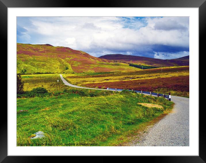 Road to Loch Killin Framed Mounted Print by Steven Watson