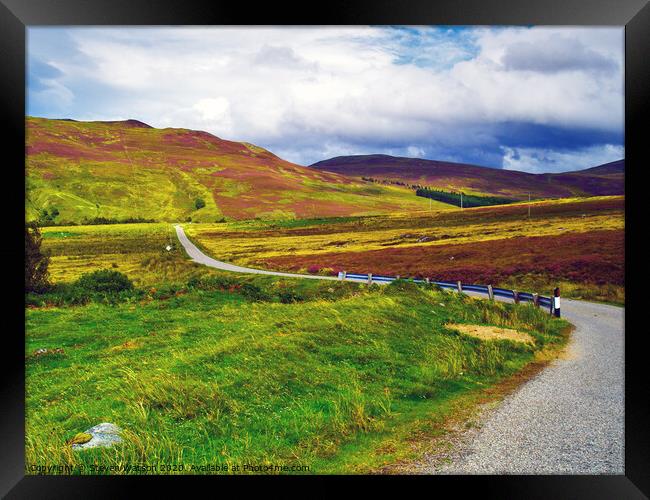 Road to Loch Killin Framed Print by Steven Watson
