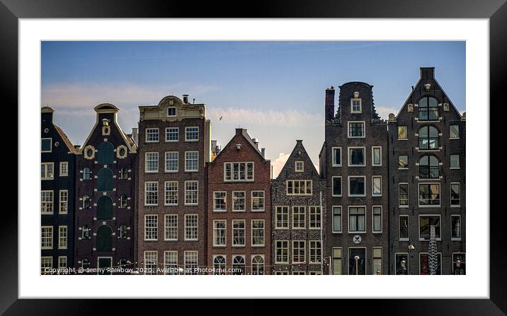Old Houses of Amsterdam Framed Mounted Print by Jenny Rainbow