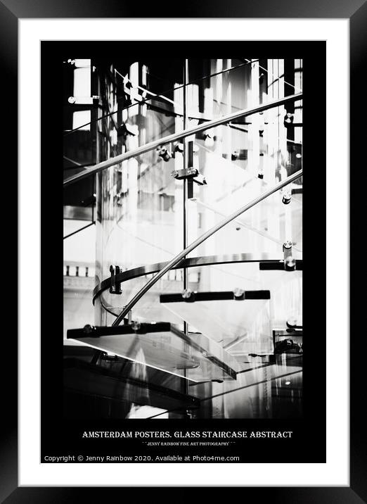 Amsterdam Posters. Glass Staircase Abstract Framed Mounted Print by Jenny Rainbow