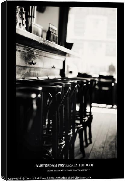 Amsterdam Posters. In the Bar Canvas Print by Jenny Rainbow