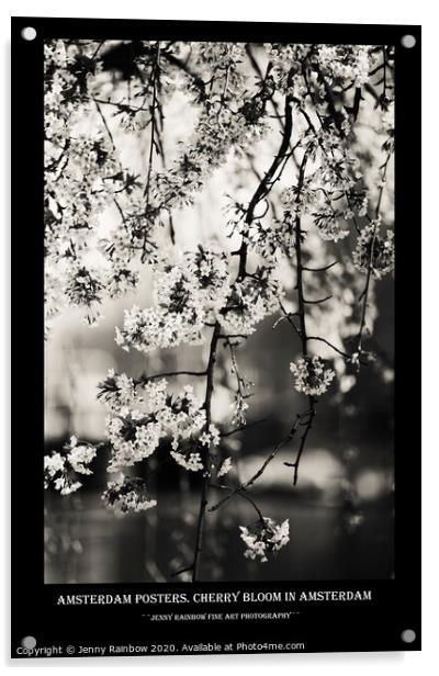 Amsterdam Posters. Cherry Bloom Acrylic by Jenny Rainbow