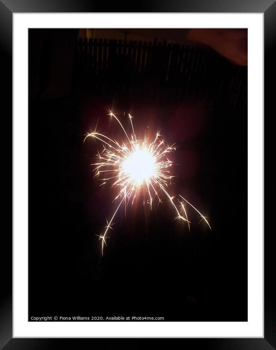 Sparkler Framed Mounted Print by Fiona Williams