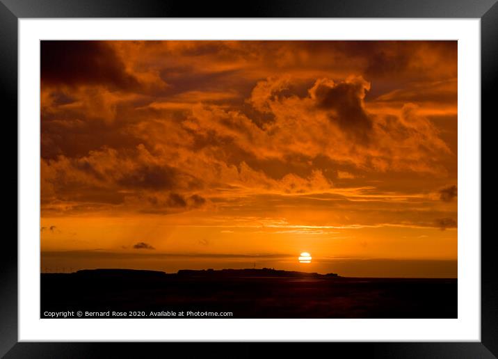 Hilbre Sunset from West Kirby Framed Mounted Print by Bernard Rose Photography