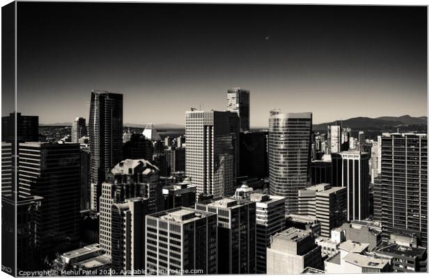 High shot of skyscrapers in downtown Vancouver - British Columbia, Canada Canvas Print by Mehul Patel