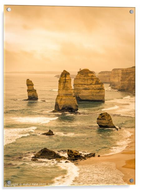 Twelve Apostles cliffs by the Great Ocean Road, Victoria, Australia Acrylic by Mehul Patel