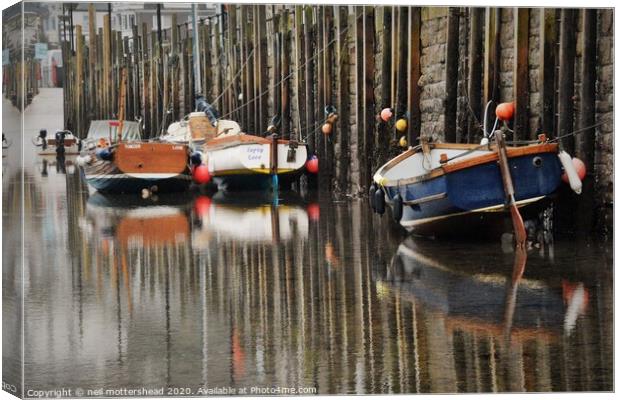 West Looe Reflections, Cornwall. Canvas Print by Neil Mottershead