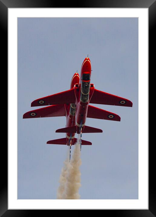 Red Arrows Inverted Pass Framed Mounted Print by J Biggadike