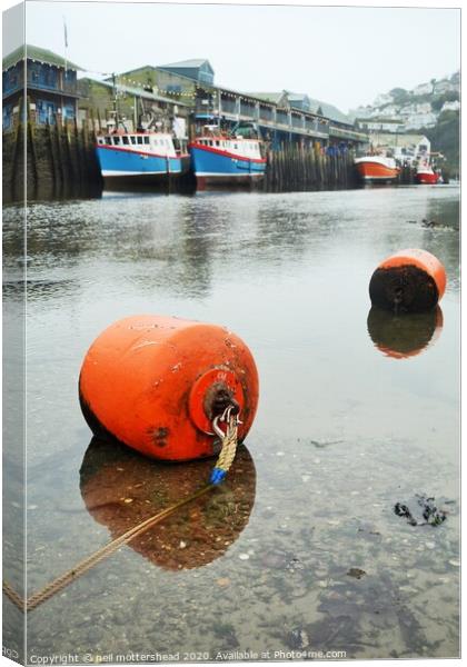 Buoys And Trawlers. Canvas Print by Neil Mottershead