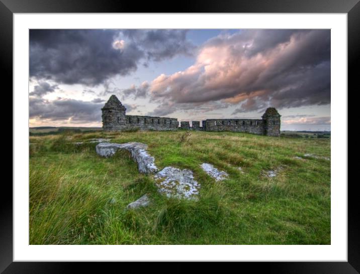 Codgers Fort Northumberland Sunset Sky cloud Framed Mounted Print by David Thompson