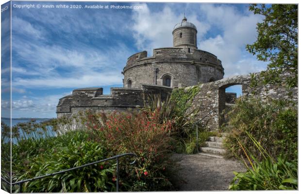 St Mawes castle and garden Canvas Print by Kevin White