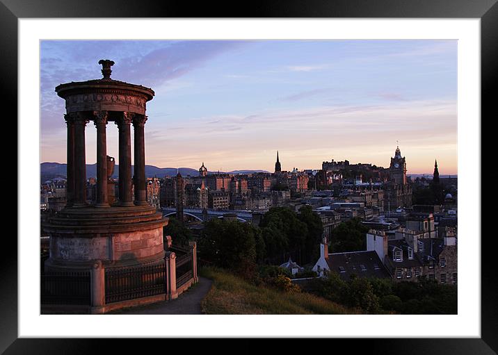 Edinburgh city Scotland Framed Mounted Print by Linda More
