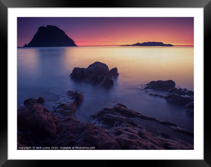 sunrise Isola Tavalara Framed Mounted Print by Nick Lukey