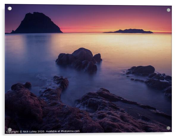 sunrise Isola Tavalara Acrylic by Nick Lukey
