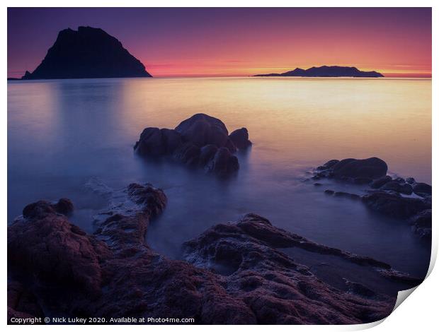 sunrise Isola Tavalara Print by Nick Lukey