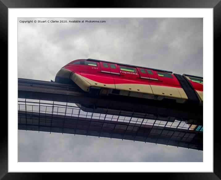 rapidKL monorail Framed Mounted Print by Stuart C Clarke