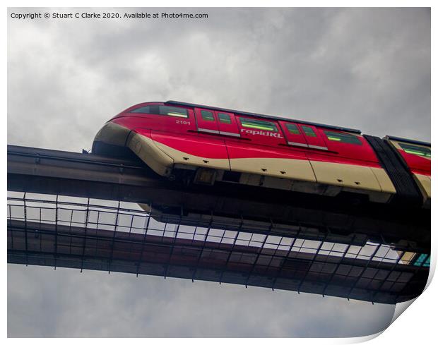 rapidKL monorail Print by Stuart C Clarke