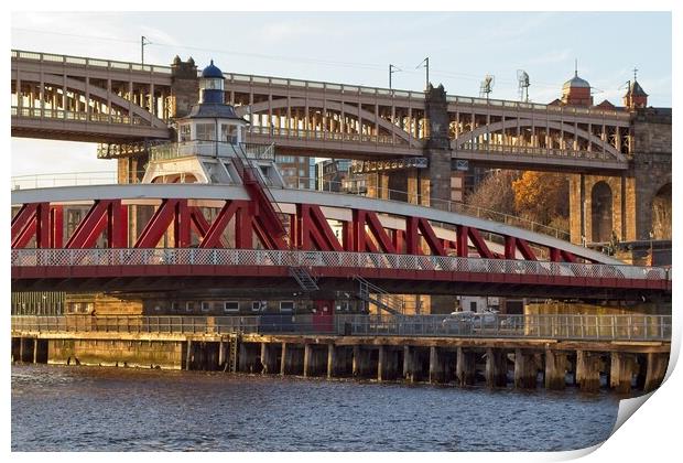 Swing Bridge, Newcastle Print by Rob Cole