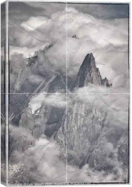 Light and Shade on the Aiguille Verte Canvas Print by Colin Woods