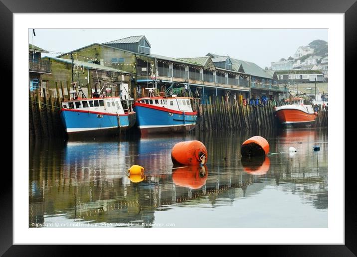 Looe Fish Market, Cornwall. Framed Mounted Print by Neil Mottershead