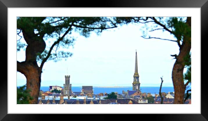 Ayr, a view through the trees Framed Mounted Print by Allan Durward Photography