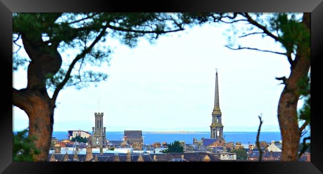 Ayr, a view through the trees Framed Print by Allan Durward Photography