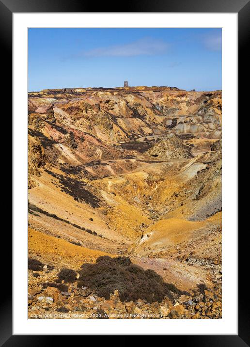 Parys Mountain on Anglesey Framed Mounted Print by Heidi Stewart