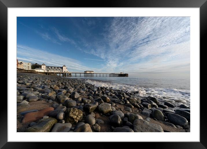 Penarth Pier and beach Framed Mounted Print by Andrew Richards
