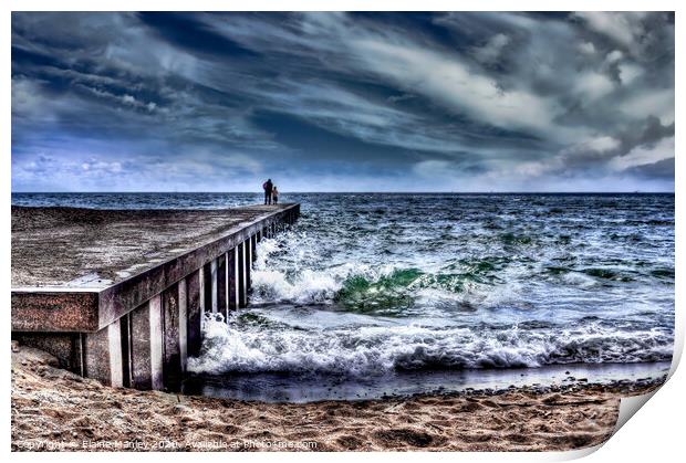 Memories on the Pier Print by Elaine Manley