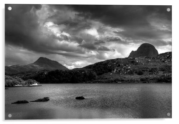 Suilven and Canisp Cloudscape Acrylic by Derek Beattie