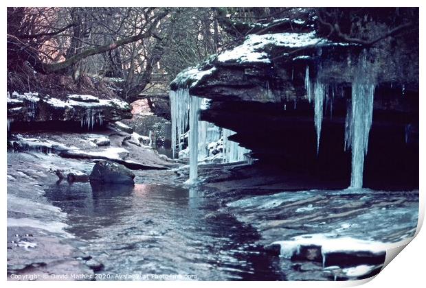 How Steane Gorge in Winter Print by David Mather