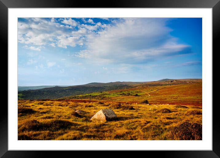 Dartmoor Panorama Framed Mounted Print by Maggie McCall